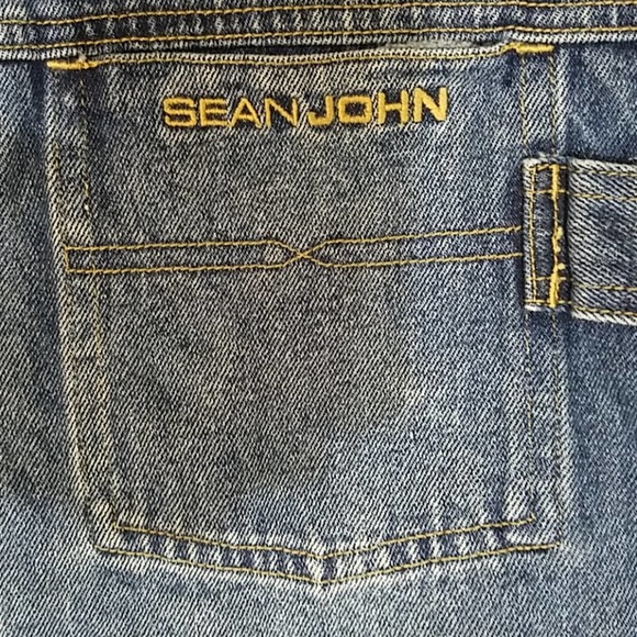 Sean John VTG Women's Denim Jean Jacket SZ L Button front Med Wash - Picture 4 of 7